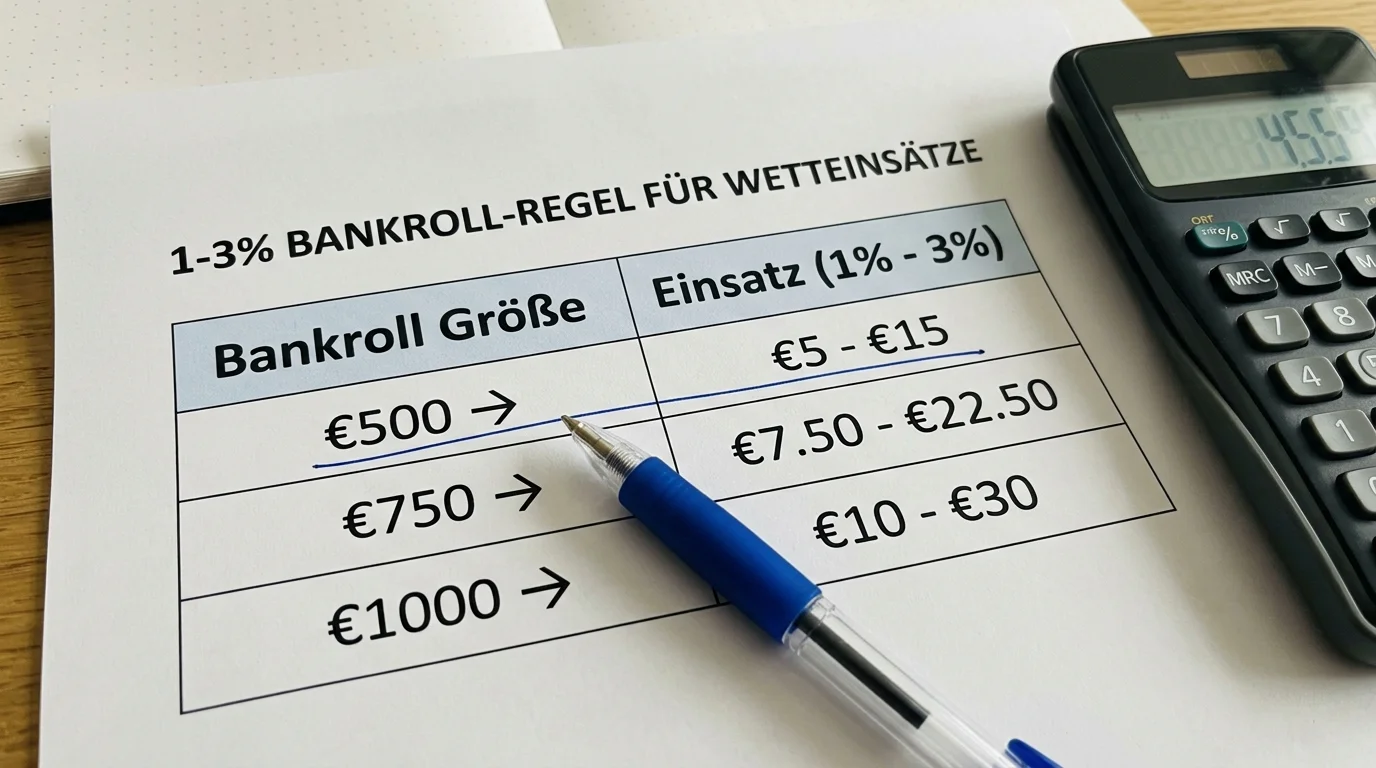 1–3-Prozent-Regel für Baseball-Parlay-Bankrolls: Einsatzberechnung bei verschiedenen Bankroll-Größen