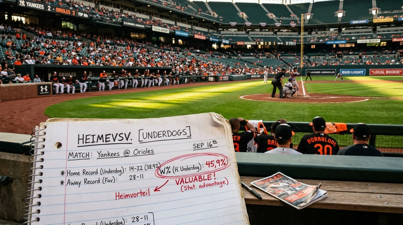 Heimunderdog-Effekt in der MLB 2025: 45,9 Prozent Gewinnrate als Basis für Baseball-Parlay-Legs