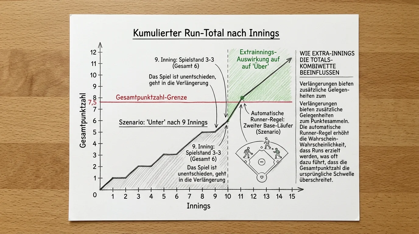 Totals-Wirkung von Extra Innings: Over/Under-Kombiwetten-Legs werden durch automatische Läuferregel im Baseball beeinflusst