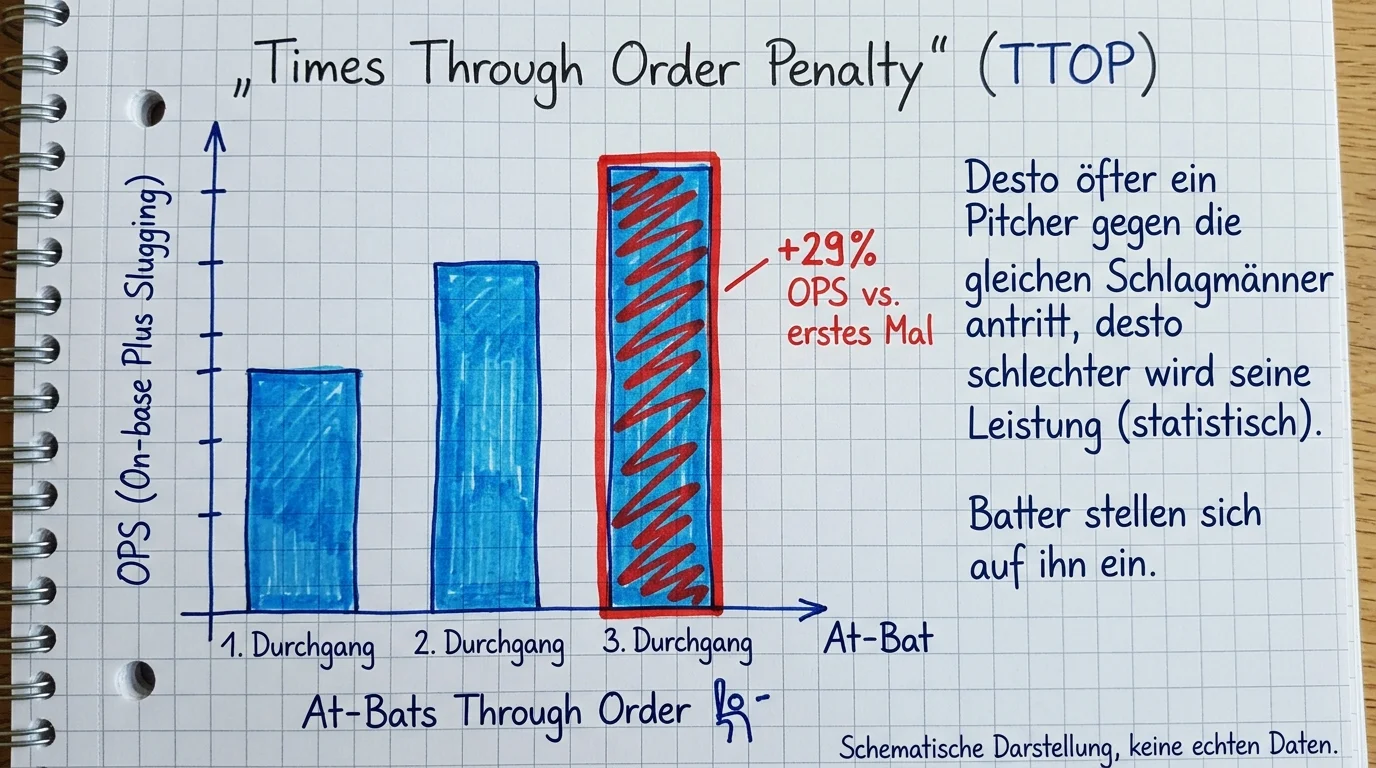 Times Through the Order Penalty im Baseball: OPS-Anstieg im dritten Durchgang als Argument für F5-Wetten