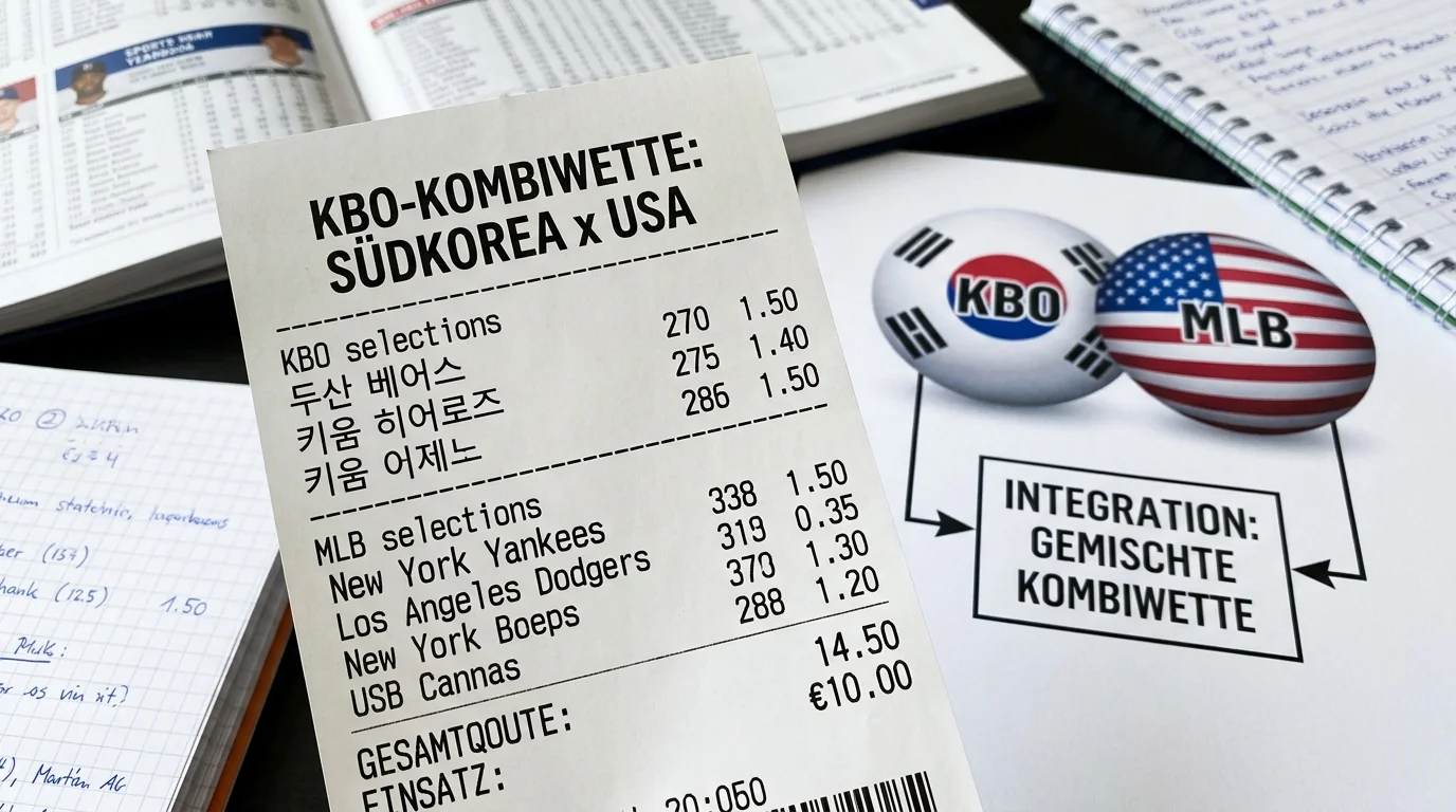 Cross-League-Parlay mit KBO und MLB: Kombination von Korea- und US-Baseball-Legs in einer Kombiwette
