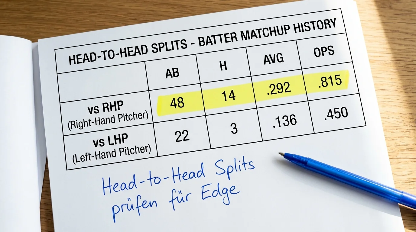 Batter-Hit-Props im Baseball Parlay: Matchup-Splits und historische Trefferstats für Kombiwetten-Edge
