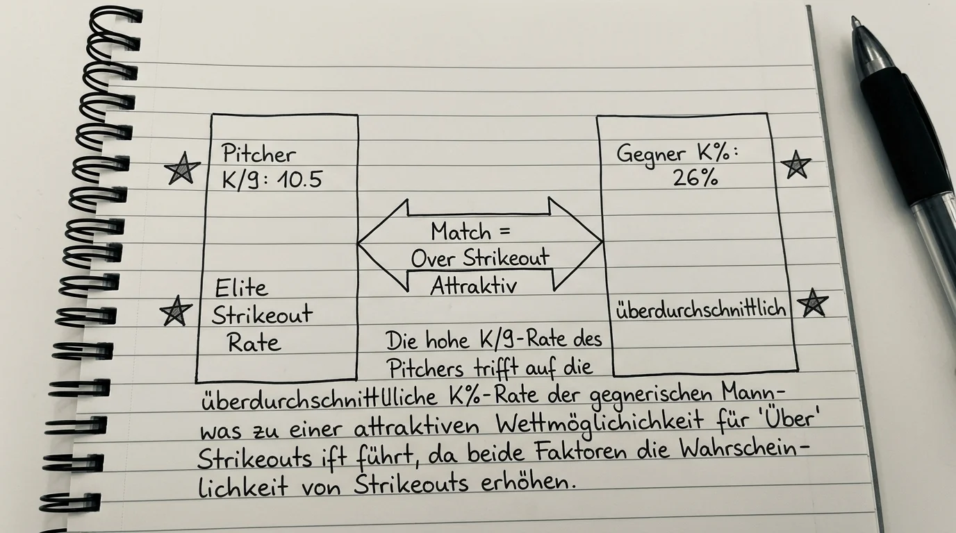 K/9 und Team-Strikeout-Rate im Matchup als Bewertungsgrundlage für Pitcher-Prop-Legs