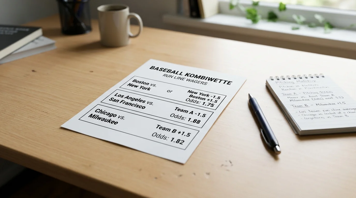 Run Line Kombiwette Baseball: Tippschein mit ±1,5-Handicap-Legs im MLB-Parlay