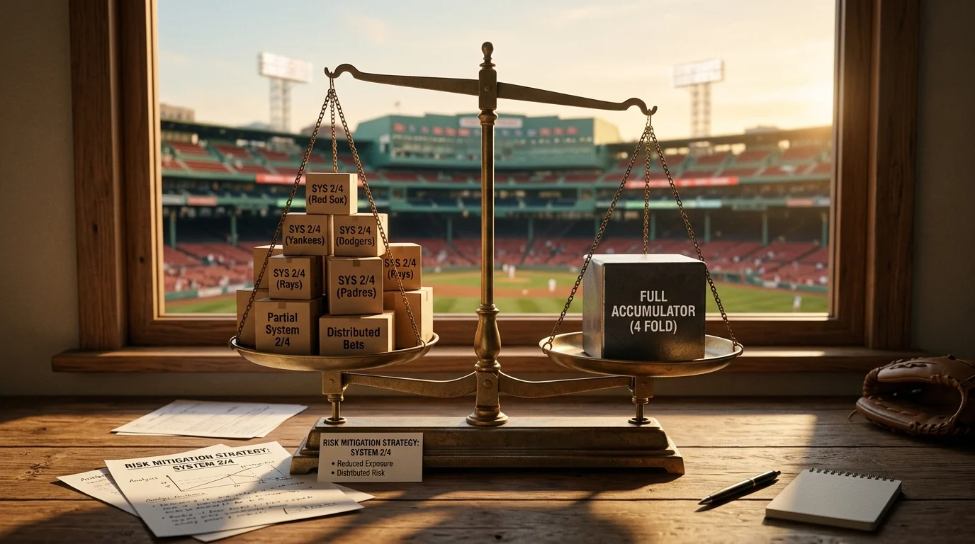 Systemwette Partialsystem Vorteil bei unsicherem Pick Baseball Bankroll-Schutz