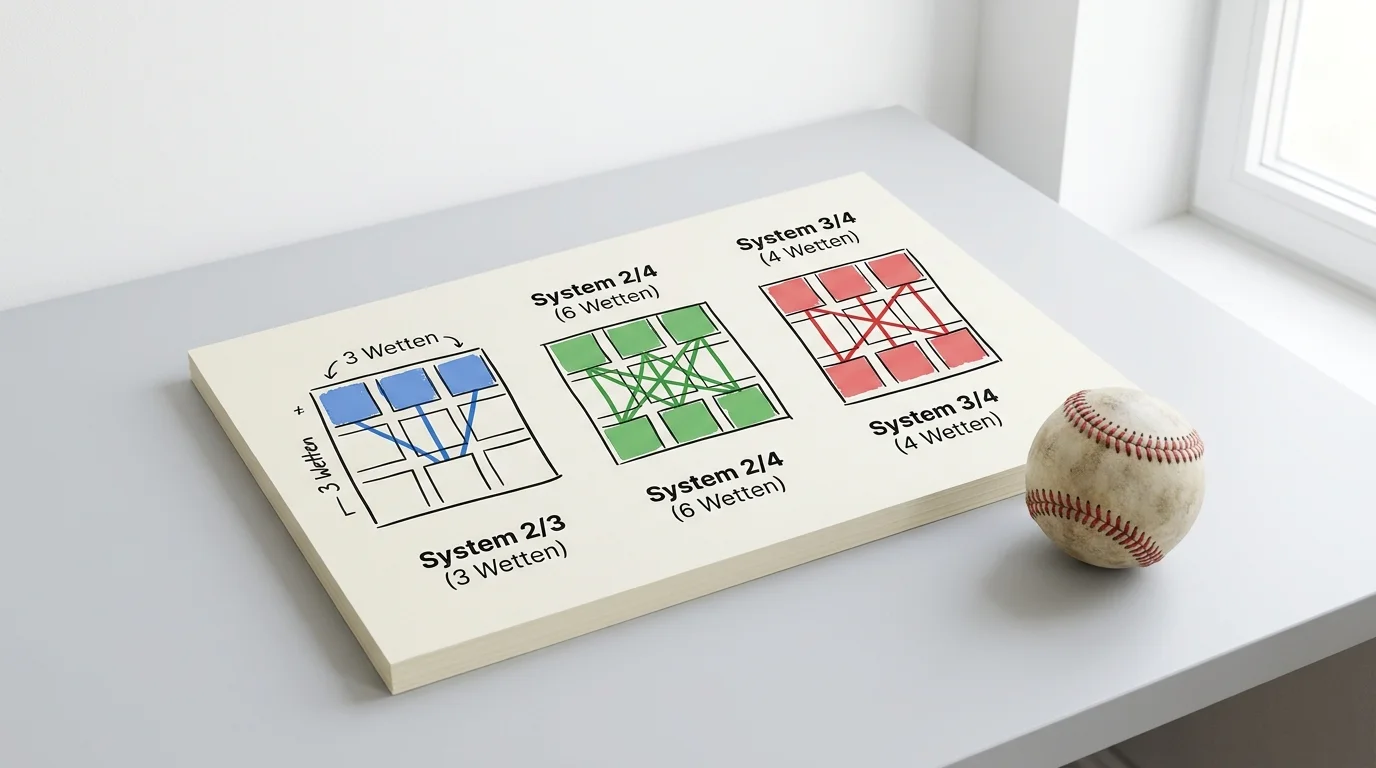 Systemwette 2/3 2/4 3/4 Varianten Gewinnstruktur Baseball Partialsystem